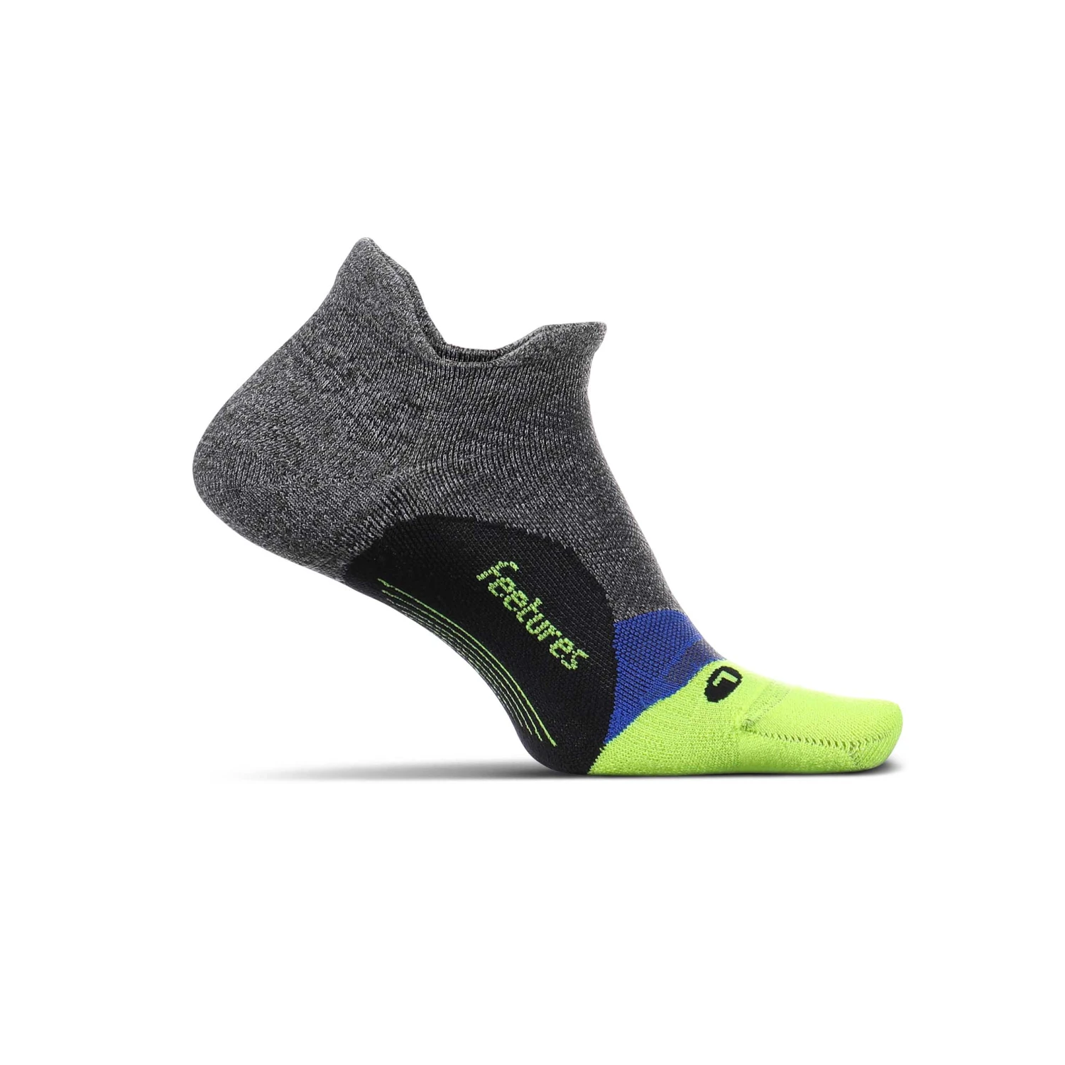 Feetures | Unisex Elite Light Cushion No Show Tab - Glowing Gray