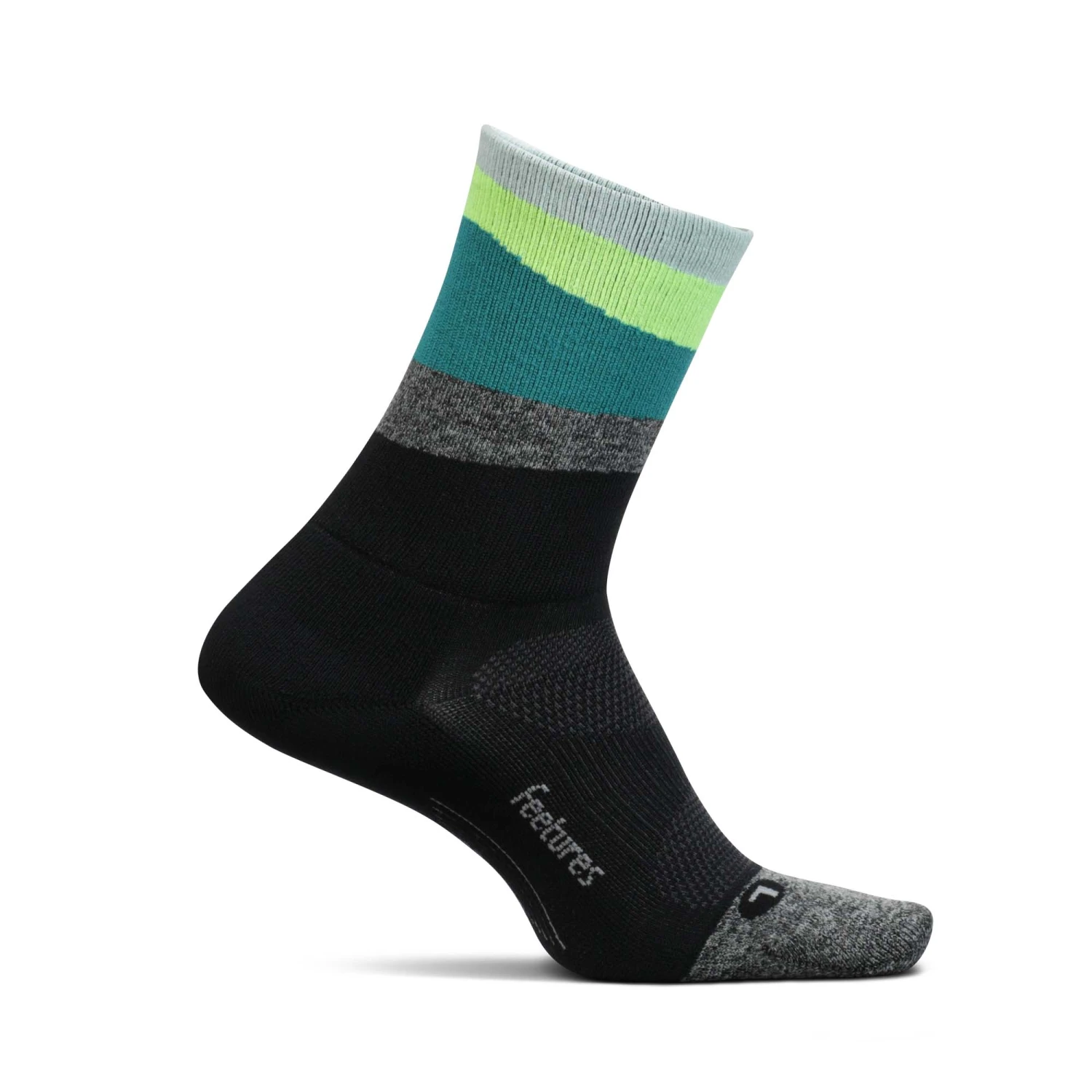 Feetures | Unisex Elite Light Cushion Mini Crew - Ascent Green - Image 2