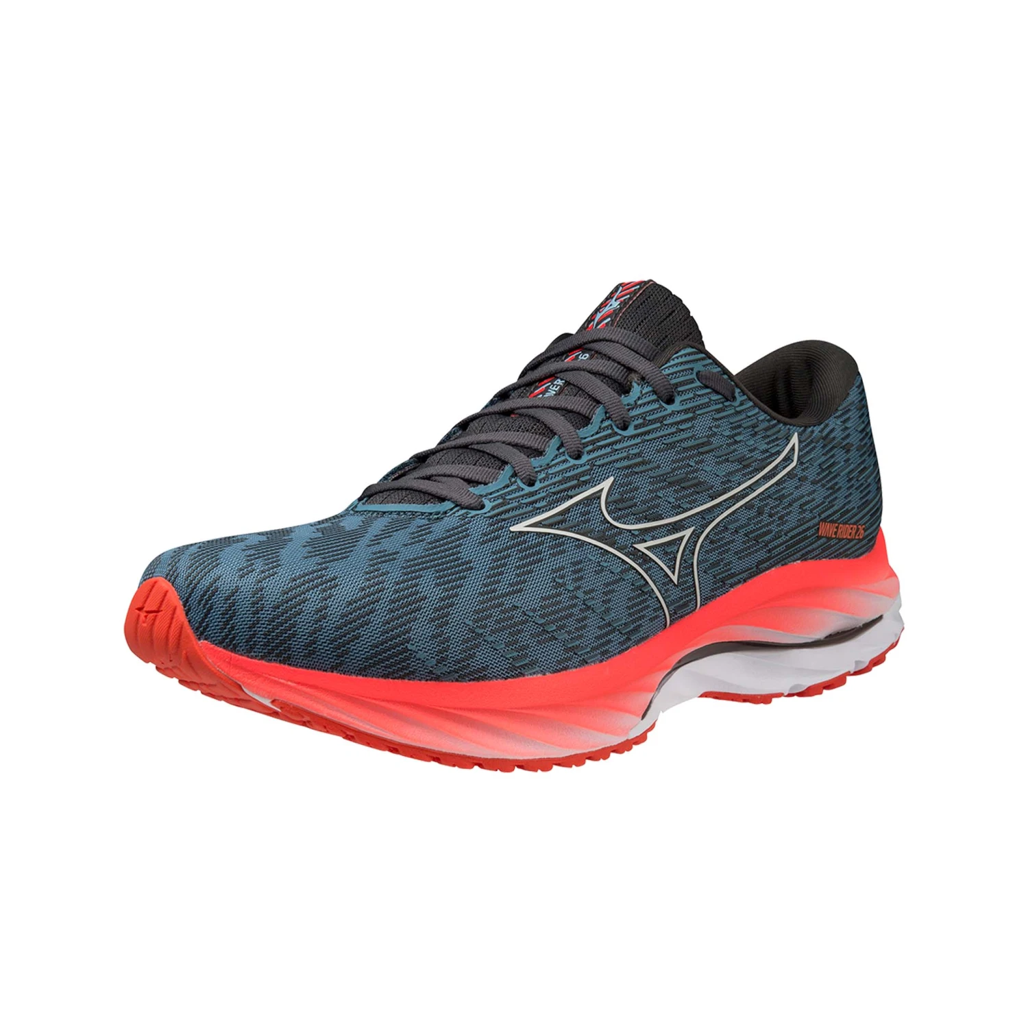 Mizuno | Men's Wave Rider 26 Running Shoes - Provincial Blue - Image 2