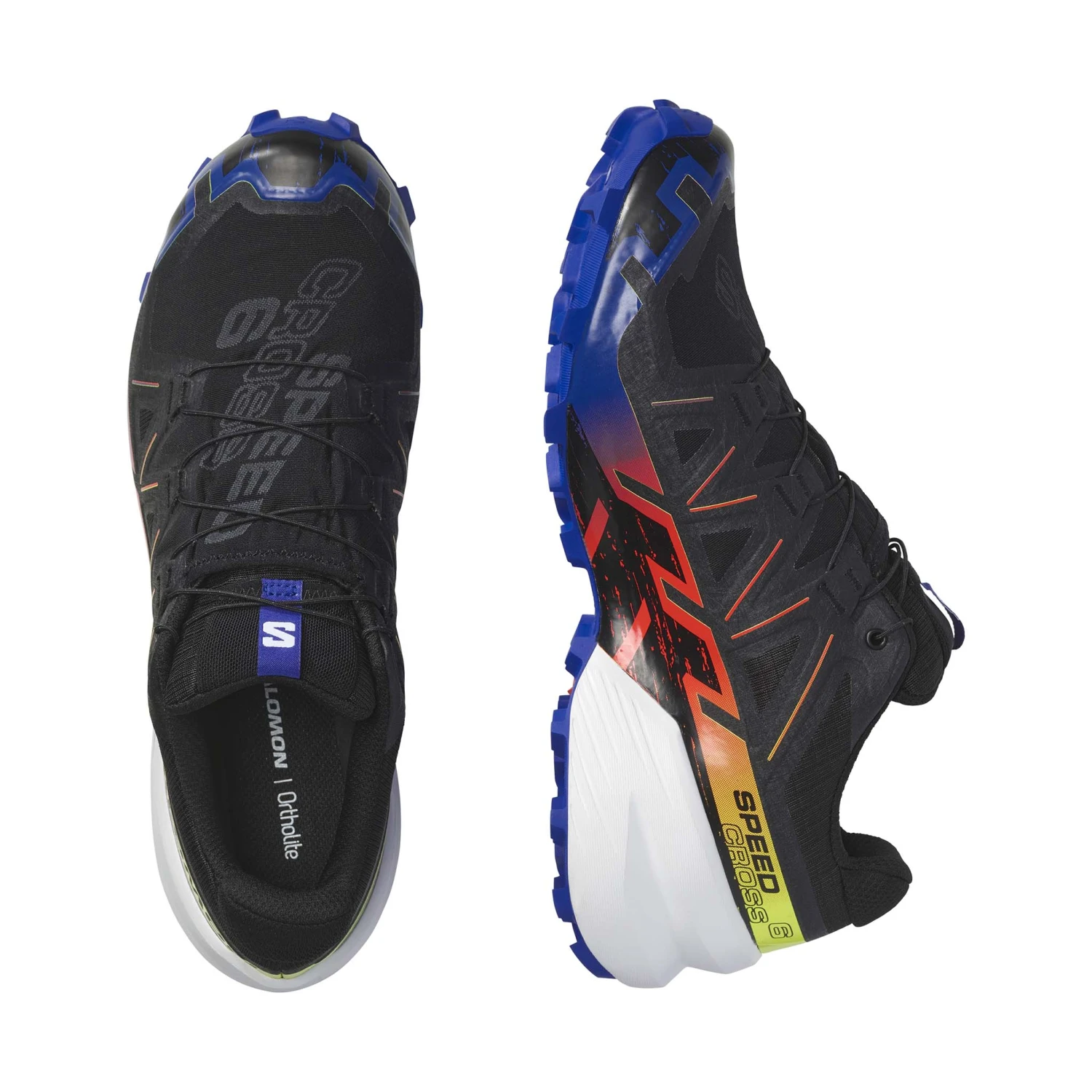 Salomon | Men's Speedcross 6 GTX Blue Fire Running Shoes - Black - Image 2